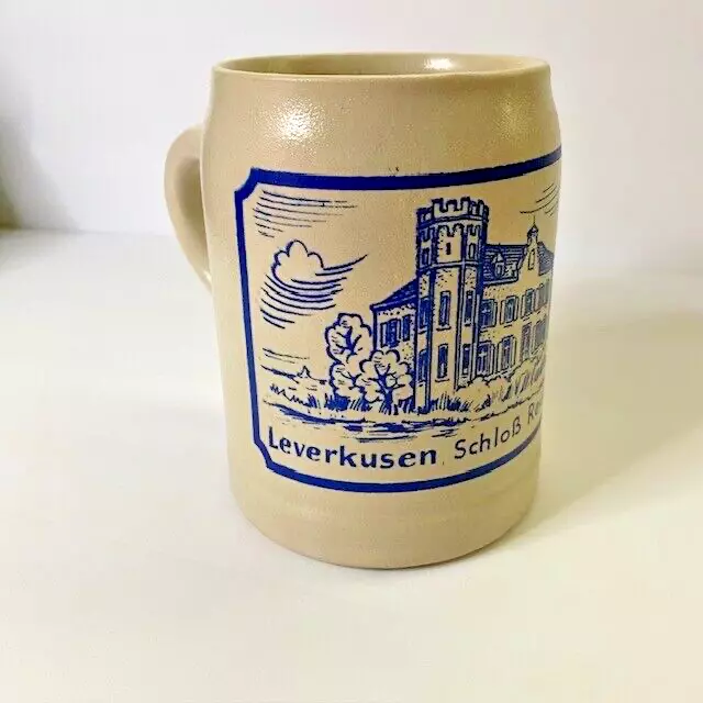 Leverkusen SchloB Reuschenberg 0.5L Stoneware Beer Stein Mug Glazed - Vintage