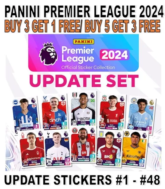 Panini Premier League 2024 2023/24 23/24 Update Stickers - #U1 - #U48