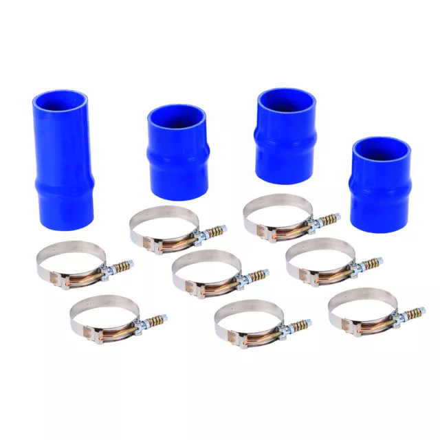 For 2003-2007 Dodge Cummins Intercooler Boot Kit Silicone Hose with Clamps Blue