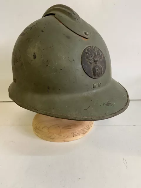 WW2 Français Casque Adrian Infanterie Modèle 26 Coiffe Cuir Helmet Casco M26