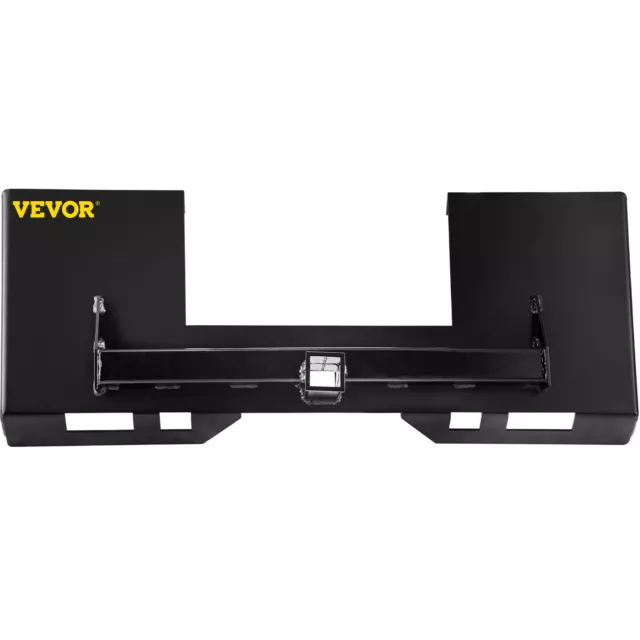 VEVOR Universal Quick Tach Skid Steer Mount Plate 1/4" Adapter Loader Black