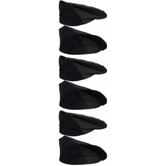 6 pcs Restaurant Waiter Beret Kitchen Working Creative Chef Hat Comfortable