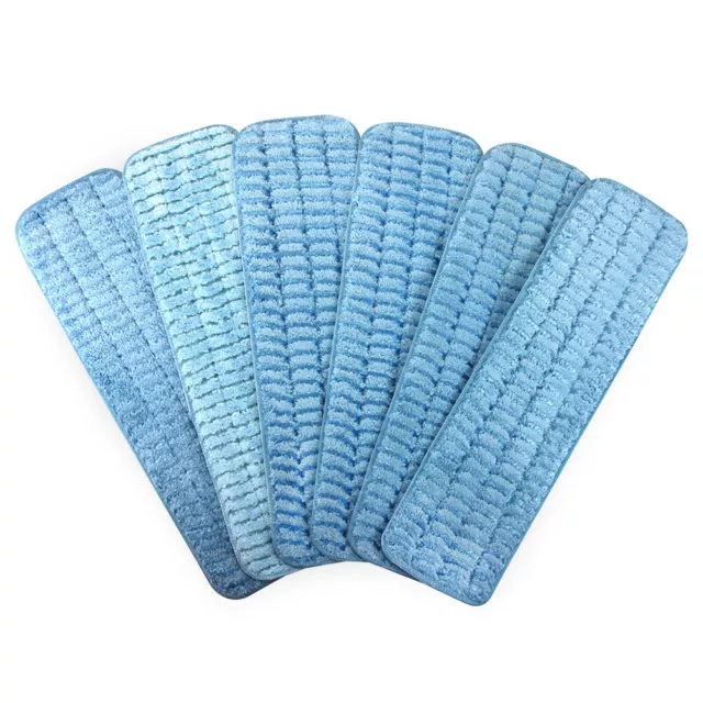 12 Pack of Wet Mop Pads - Microfiber Reusable Cleaning Pad Fits 14-16 Mop Frame