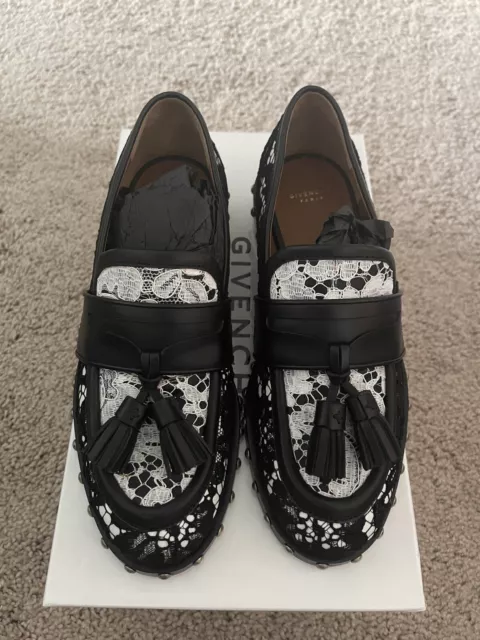 Authentic NWT Givenchy Lace Studded Loafers Size 36.5