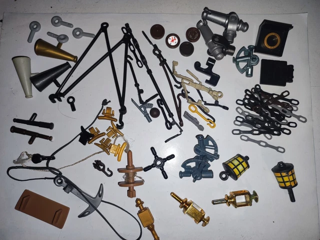 Lot De Pièces Détachées Playmobil Médiéval/pirate - Crochets Et Accessoires, Occasion