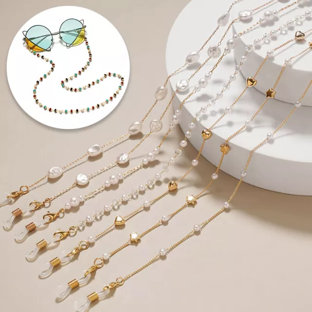 Pearl Beads Glasses Neck Strap Lanyard Sunglasses Chain Spectacles Cord Holder