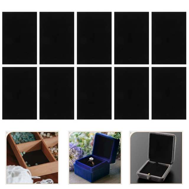 10 Pcs Adhesive Flocking Cloth Decorative Jewelry Liner Thick Felt Drawer