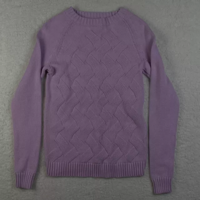 Lands End Drifter Sweater Womens Size XS Pink Long Sleeve Pullover