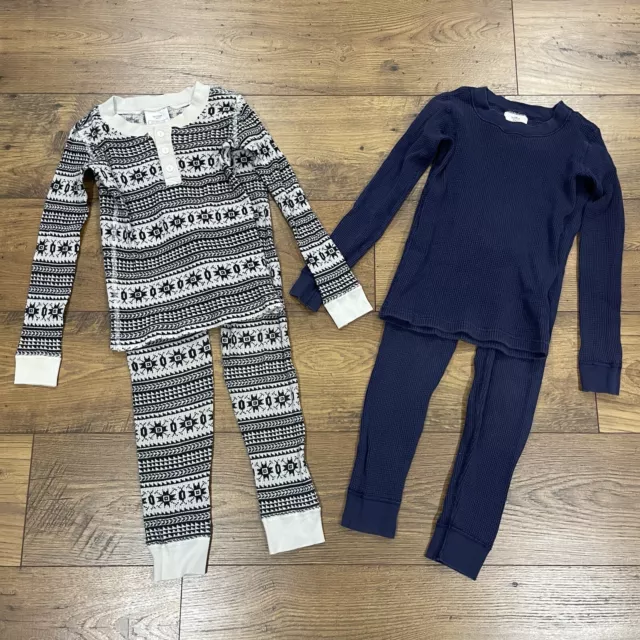 Hanna Andersson Pajamas Unisex 120 6-7 Thermal Long John Set Unisex Boy Girl