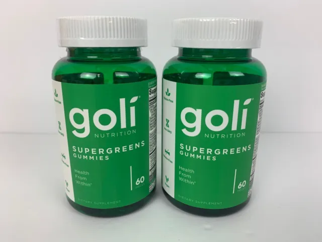 LOTE DE 2 botellas suplemento dietético Goli Nutrition Supergreens BB 06/2023