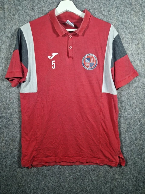 Hampton And Richmond Football Joma Player Issue Travel Polo Shirt Mens Large