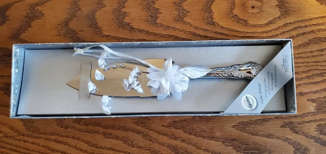 Servidor de pasteles de boda de Wilton * Precioso* ¡Cuchillo para pastel incluido!