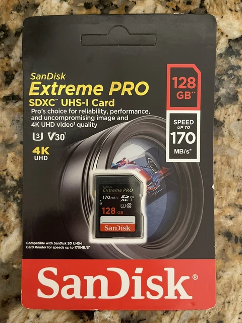 Tarjeta de memoria SanDisk Extreme PRO 128 GB SDXC UHS-I V30 170 MB/s
