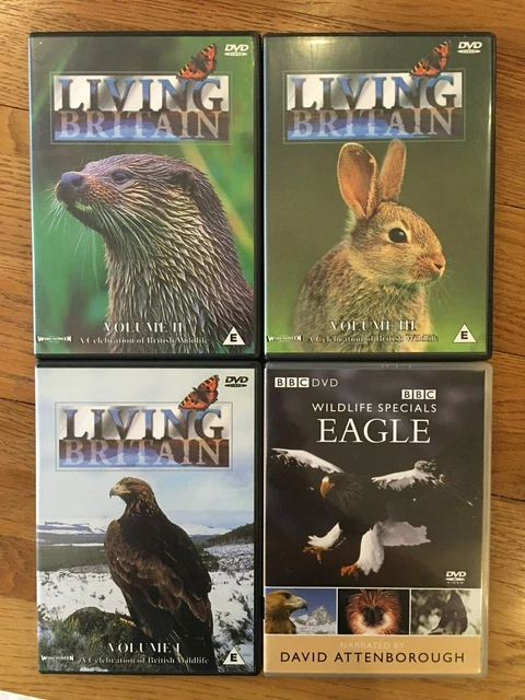Living Britain and Wildlife Special DVD's / 4 DVD's in excellent condition