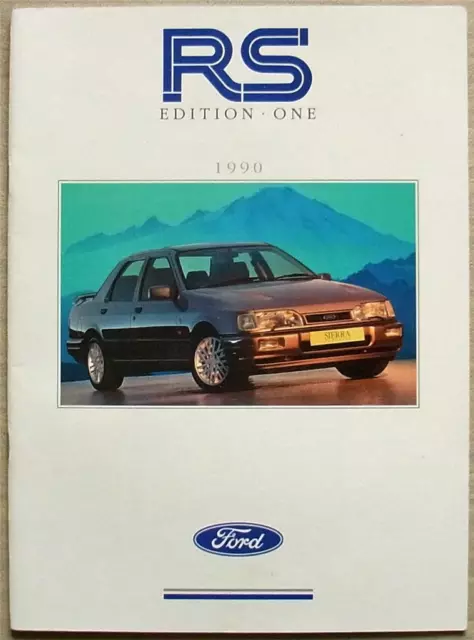 FORD RS RANGE Escort & Sierra Sapphire Car Sales Brochure Feb 1990 #FA906/8