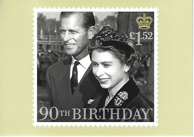 Queen Elizabeth II & Prince Philip,  2016 Original Modern PHQ Stamp Postcard