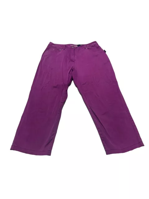 Yarra Trail Womens Purple Pink 3/4 Pants Size 12 Good Condition