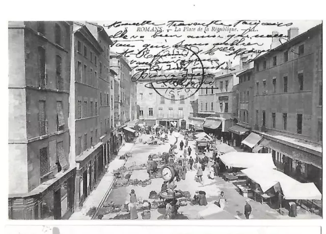 CPA Old Postcard NOVELS Market Place de la République Animation