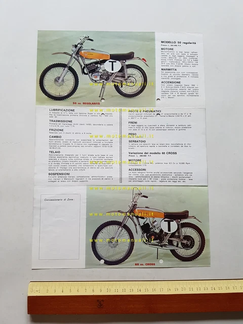 Ancillotti 50 Regolarità - 60 Cross motore Beta 1970 depliant originale italiano