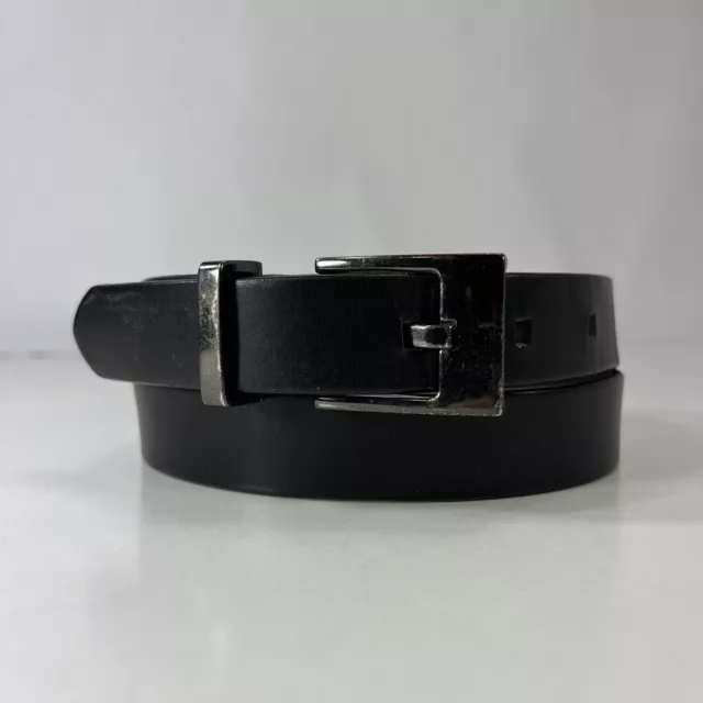 MERONA Black Imported Italian Latigo Leather Belt - Women's Size 28