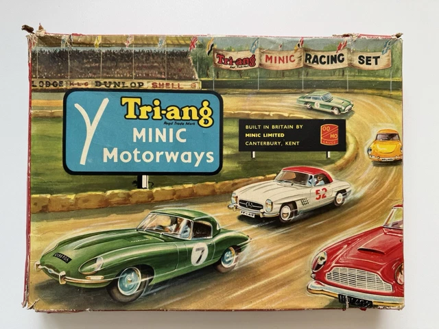 Coffret Slot Car TRI-ANG MINIC MOTORWAYS 1964 – Rare, Référence M1525
