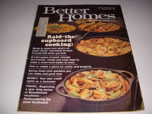BETTER HOMES AND GARDENS Magazine, January, 1976, Bicentennial Vacations!
