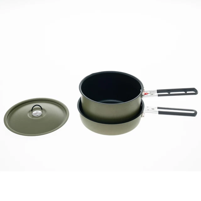 Ensemble De Cuisine De Camping En Titane Avec Couvercle Et Poignées Pliables Pour Camping En Plein Air Randonnée Pique-Nique