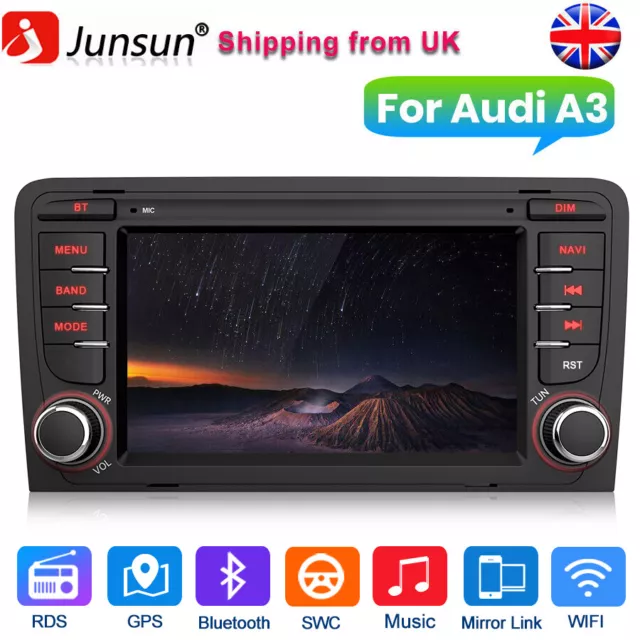 GPS Sat Nav Android11 For Audi A3 2003-2012 S3 RS3 7"Car Radio Stereo BT Player