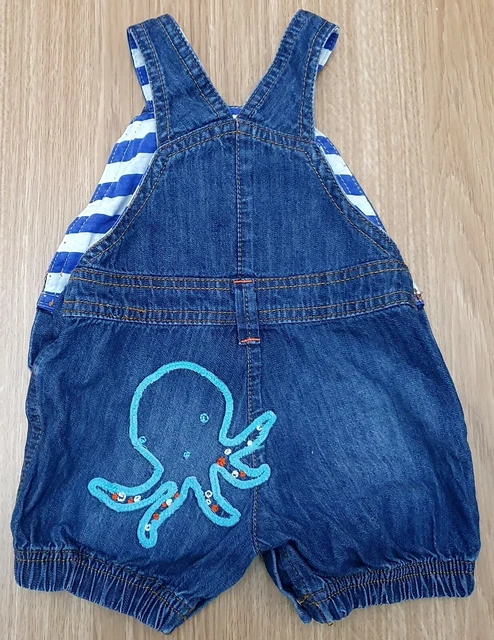 Next Firma Bambino Bambina Blu Denim senza Maniche Salopette 3 Mesi 3