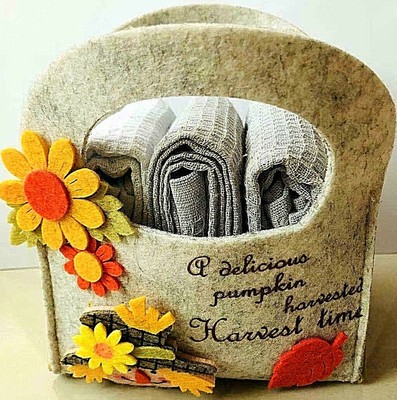 Strofinacci Natale Natalizi Stampati 100% Cotone Set da 3 Pezzi Made in Italy Idea Regalo Beige 
