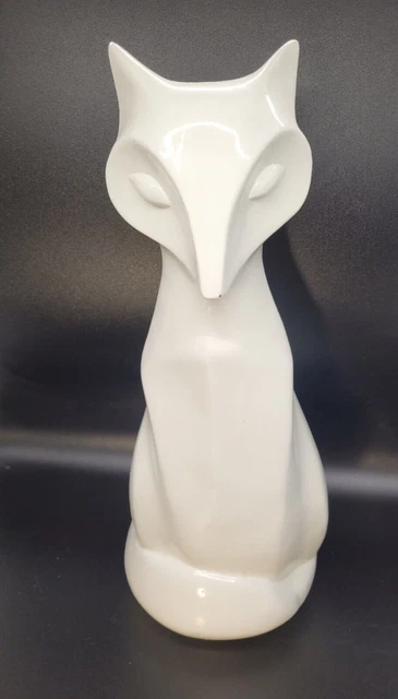 mid century modern fox figurine statue sculpture 11" tall sleek retro mid century modern fox figurine statue sculpture 11" tall sleek retro
