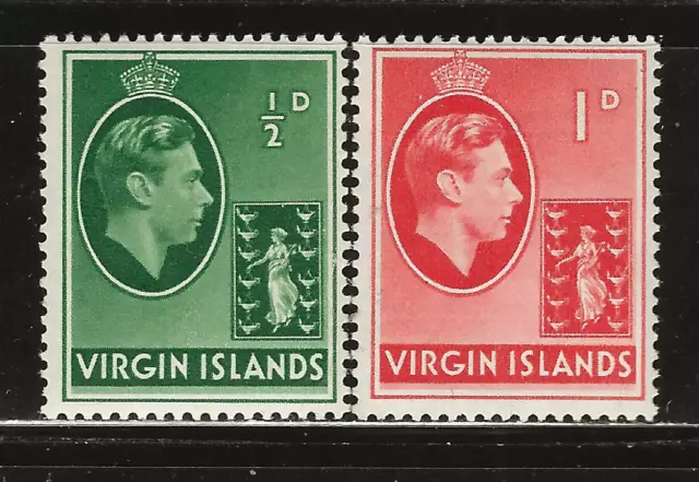 VIRGIN ISLANDS Classics...Sc #76 & 77...Mint NH...1938...SCV  $9.00 (#2 of 2)