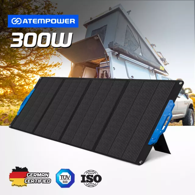 Atem Power 12V 300W Flexible Folding Solar Panel Kit Solar Mat Blanket Camping