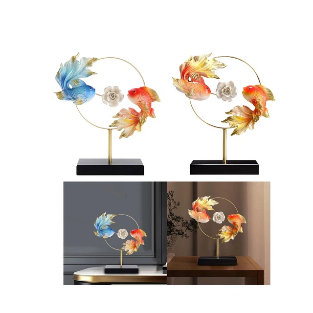 Statue de poisson en résine, Figurine de poisson, artisanat cadeau, Statue Koi,