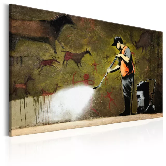 BANKSY STREET ART GRAFFITI Wandbilder xxl Leinwand Bild Wohnzimmer i-C-0029-b-a