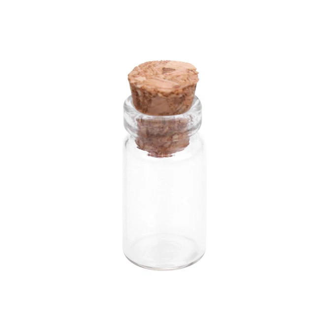 Flaschen Gläser mit Kork Ausbreitung Gläser Winzigen Glas Jar Leere Probe Gläser