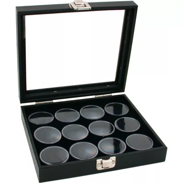 Glass Top Jewelry Display Case 12 Gem Jar Insert