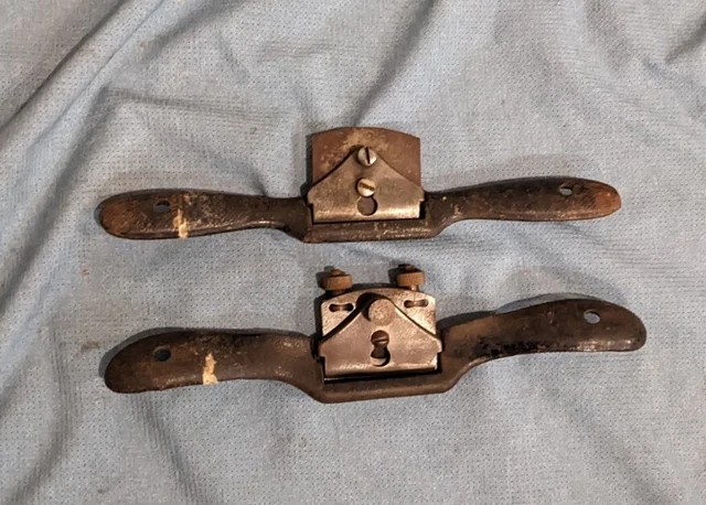 Pair of Vintage Spokeshaves: STANLEY No. 151 and 52?.  Made In USA!!