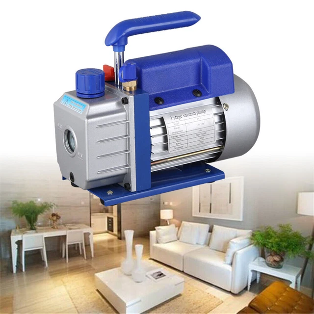 Single Stage Vacuum Pump 2.5CFM 1/4HP 5Pa Rotary Vane Deep HVAC AC Air Tool New