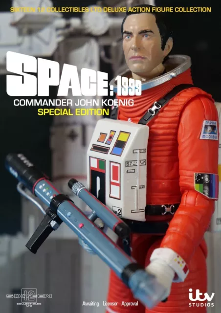 Space 1999 - John Koenig - In Spacesuit with ALP Laser Rifle Sixteen 12