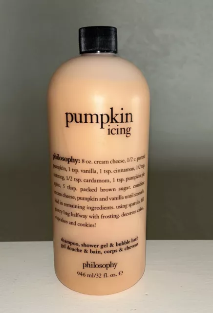 Philosophy Pumpkin Icing Shower Gel 32 oz Shampoo Bubble Bath