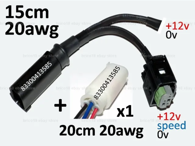 BMW DC Accessory Plug 15cm/20awg/3p +1w 83300413585 - R1200 R1250 GS XR RS RT