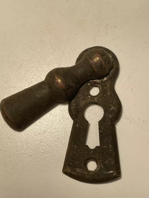 Vintage Solid Brass Key Hole Cover Victorian Style