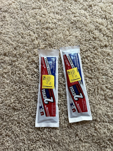 LOT OF 2: US2 2-CYCLE ENGINE LUBRICANT OIL PACKETS - 1.8 Fl Oz Each for 1 gal.
