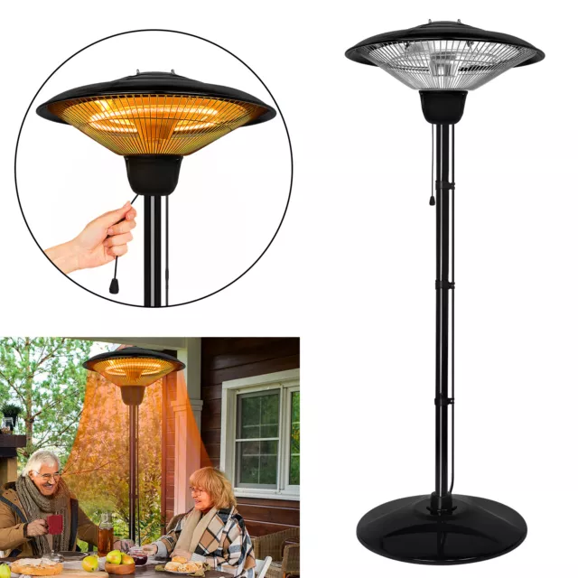 Heizpilz Heizstrahler 1500W Terrassenheizer Standheizstrahler verstellbar Garten
