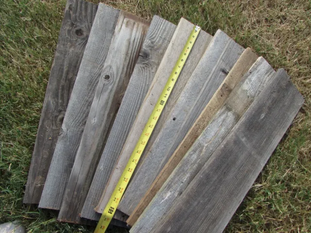 Reclaimed Old Fence Wood Boards  10 Fence Boards 24" Weathered Barn Wood  Planks 2