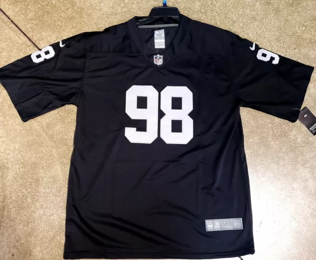 LAS VEGAS RAIDERS MAXX CROSBY #98 NIKE AUTHENTIC GAME WOMENS LARGE JERSEY  NWT