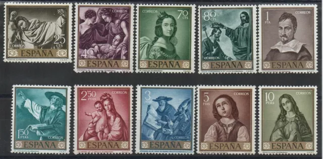 1962 España Espana Cuadros De Zurbaran 10V. MNH MF61681