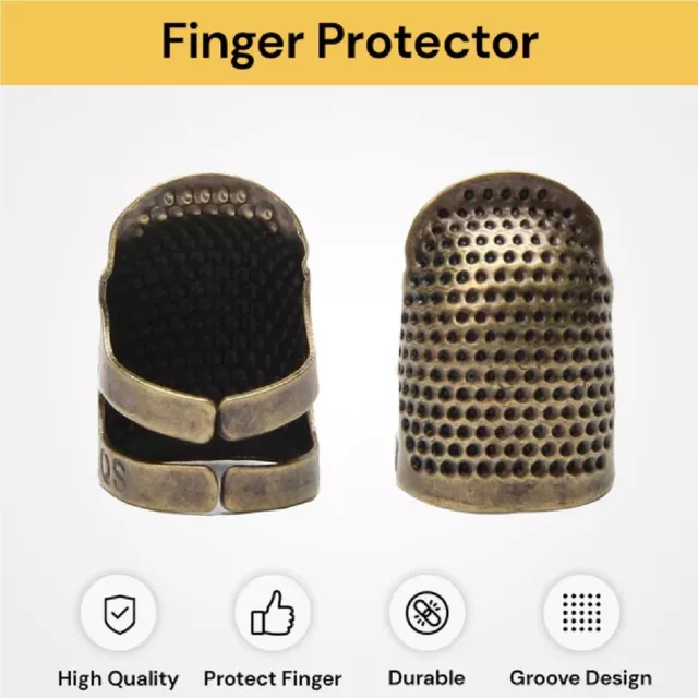 Finger Protector Gold Needle Thimble Metal Sewing Accessories Handworking AUS