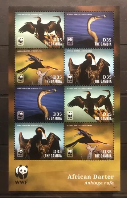The Gambia - WWF / African Birds / Fauna / Nature - stamps - Timbres  MNH** Z11